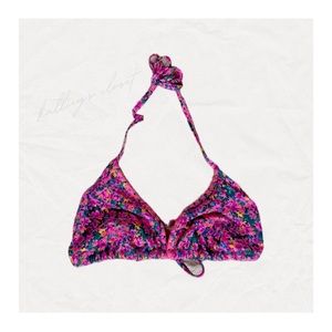 Wild Fable Womens Crochet Trim Triangle Bikini Top | Medium
